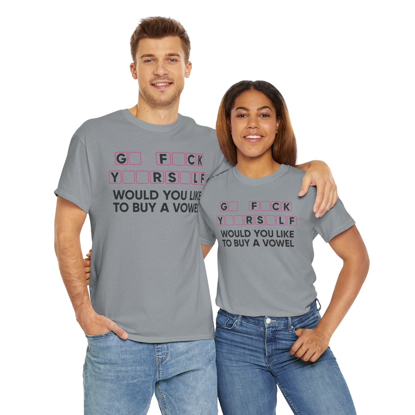 Funny “Buy a Vowel” Censored T-Shirt – Bold Sarcastic Graphic Tee for Adults