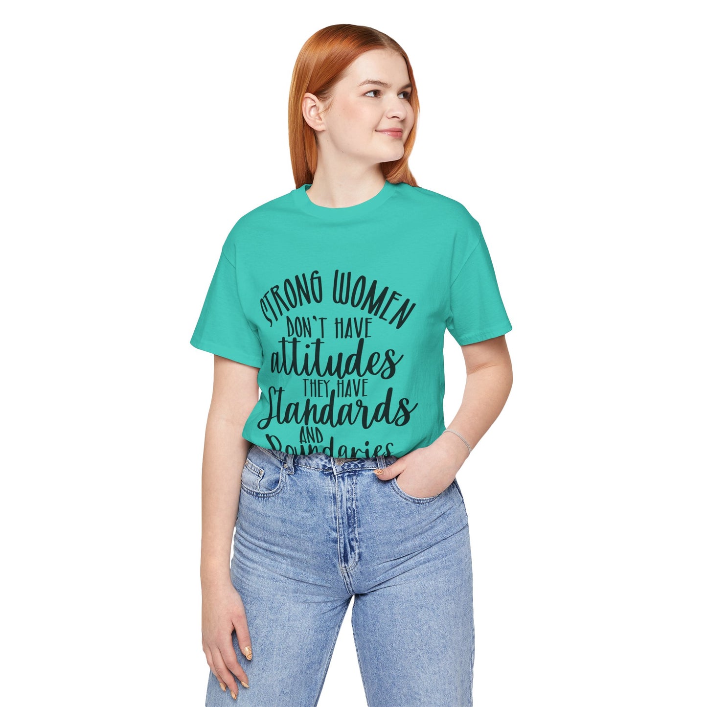 Stand Tall, Set Boundaries Unisex Jersey Short Sleeve Tee