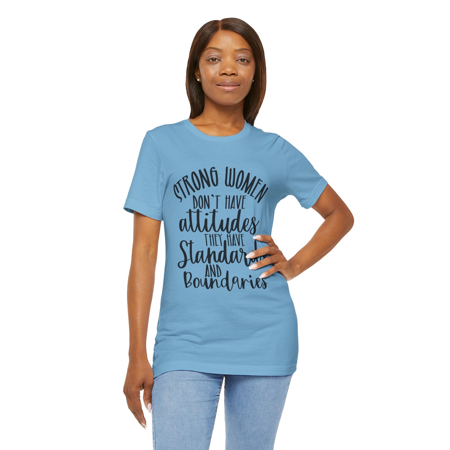 Stand Tall, Set Boundaries Unisex Jersey Short Sleeve Tee