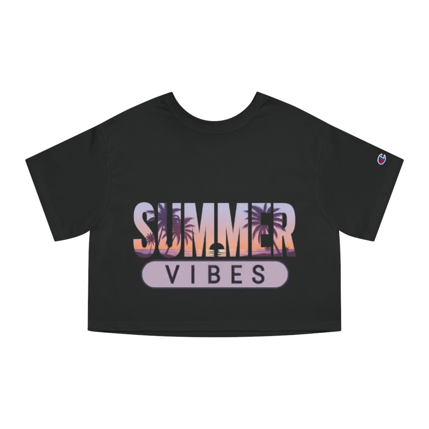 Summer Vibes Crop Tee – Chill, Cute, and Sunset-Ready