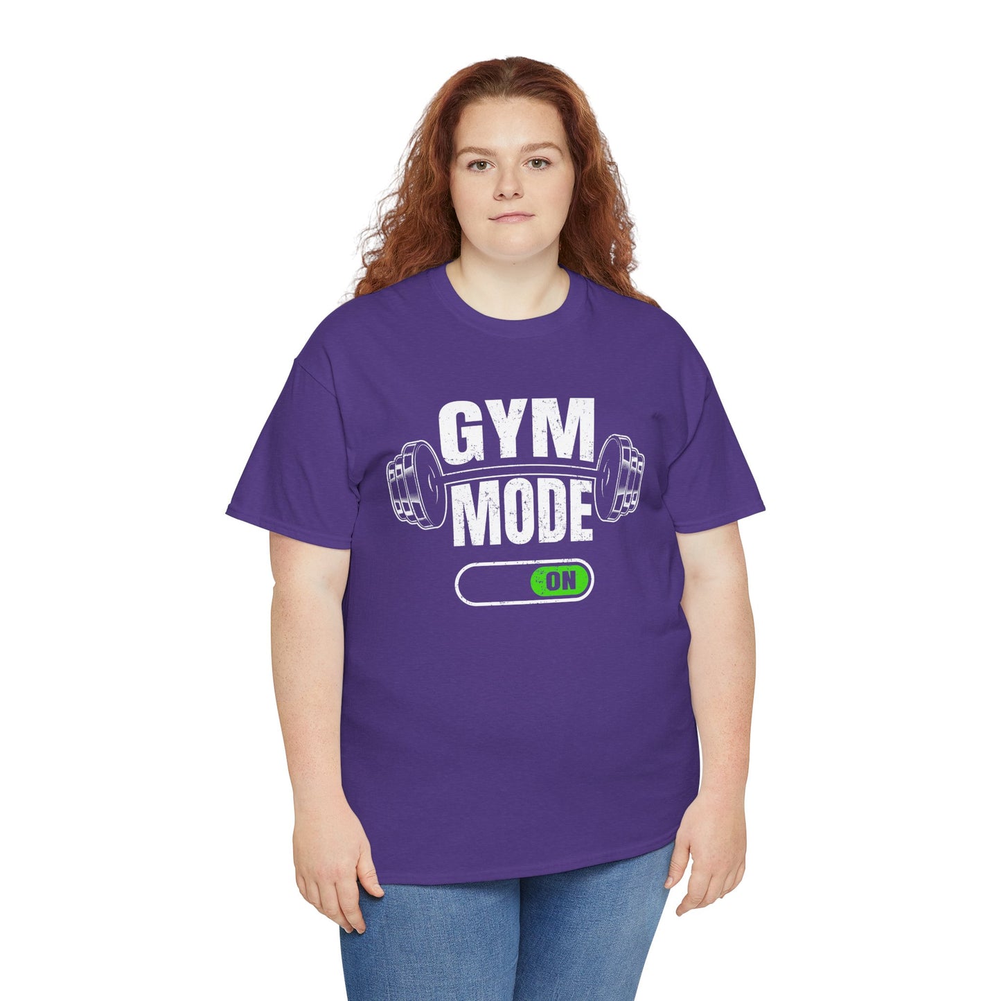 GYM MODE ON" Unisex Workout T-Shirt – Funny Fitness Graphic Tee for Gym Lovers, Athletes & Trainers