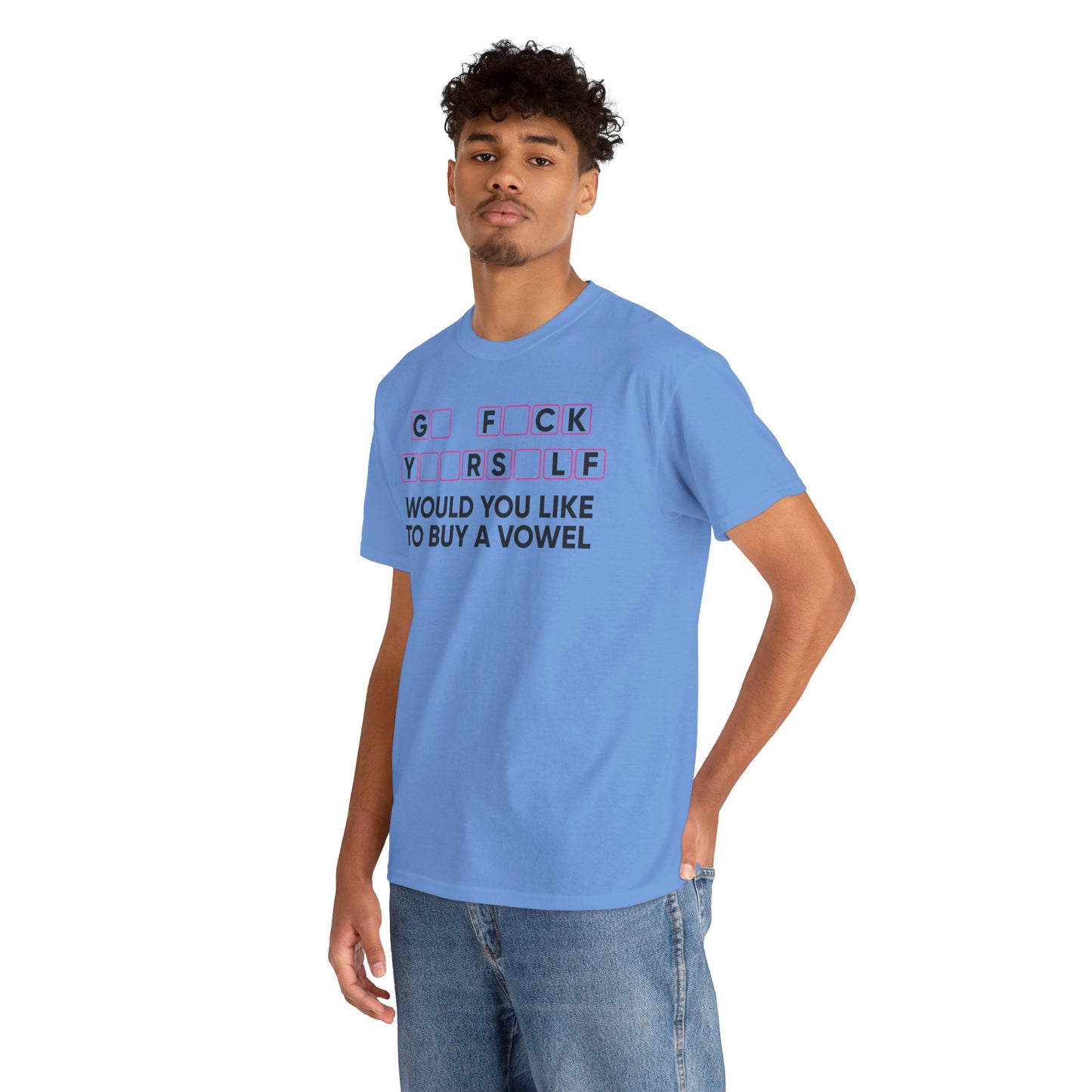 Funny “Buy a Vowel” Censored T-Shirt – Bold Sarcastic Graphic Tee for Adults
