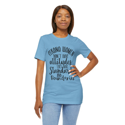 Stand Tall, Set Boundaries Unisex Jersey Short Sleeve Tee