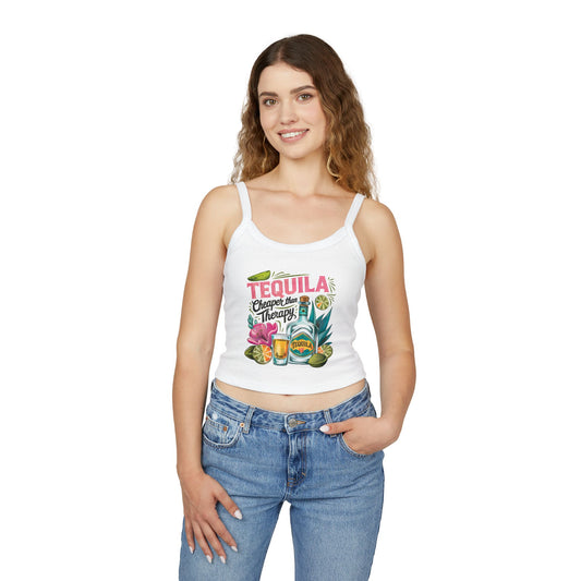 “Tequila: Cheaper Than Therapy” Funny Summer Tank Top – For Bold & Boozy Vibes