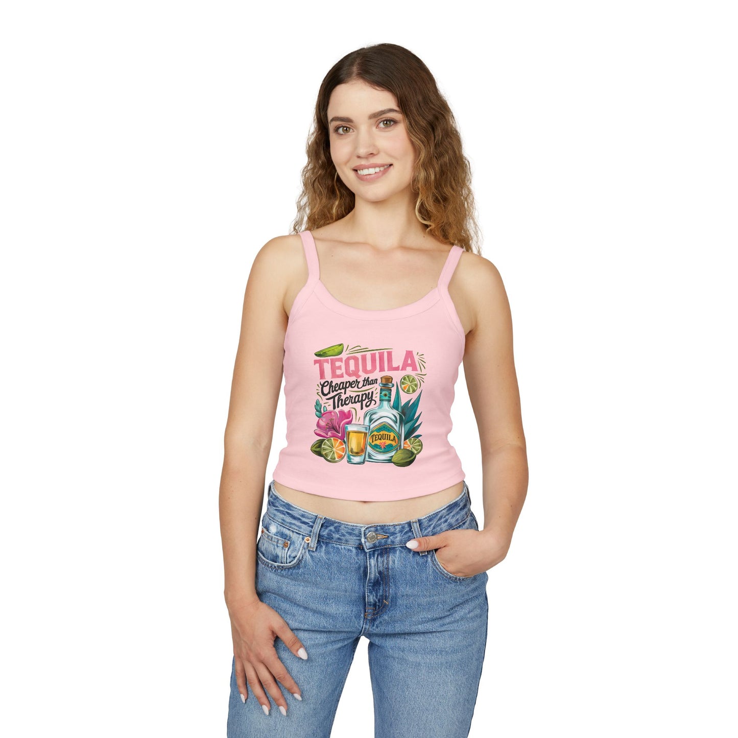 “Tequila: Cheaper Than Therapy” Funny Summer Tank Top – For Bold & Boozy Vibes