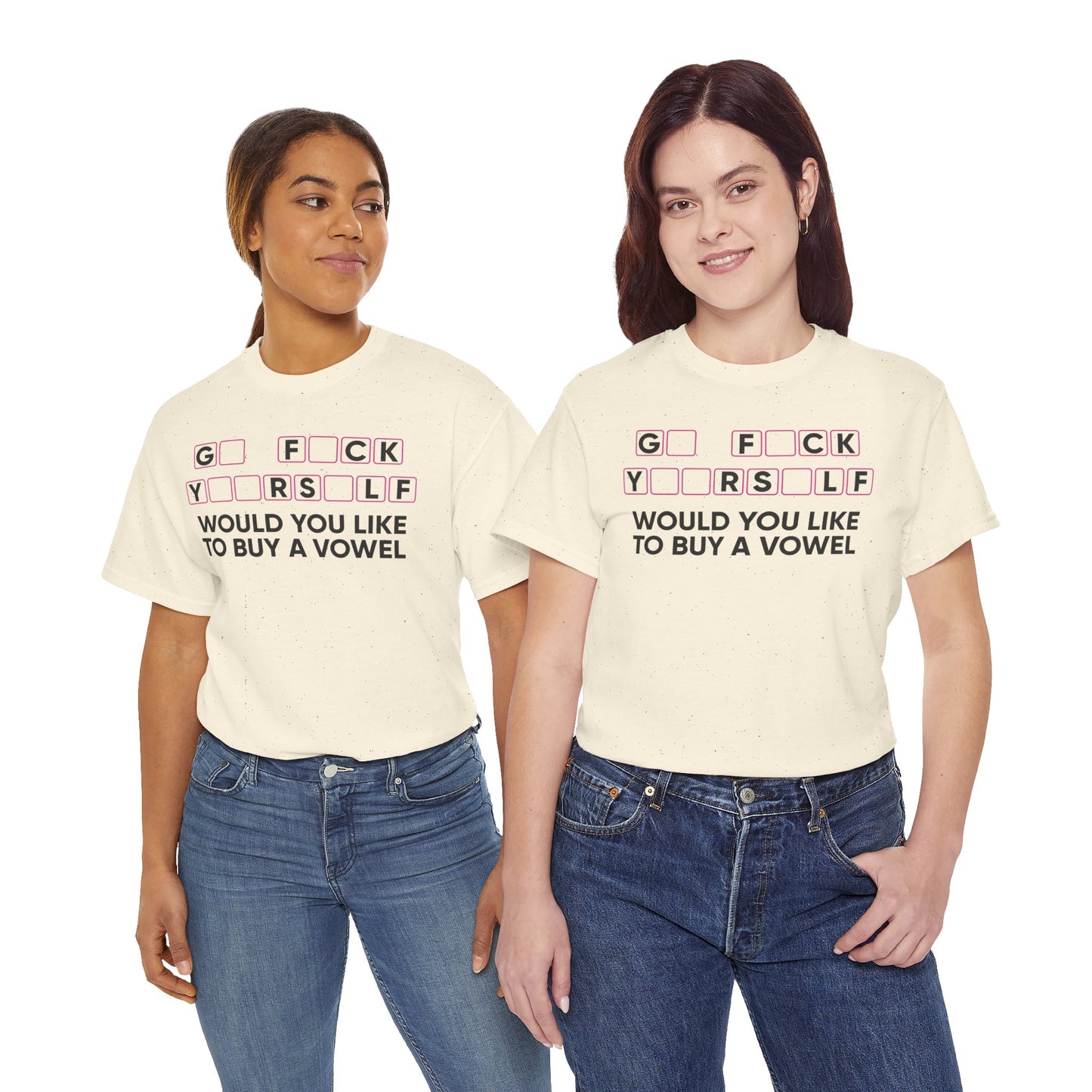 Funny “Buy a Vowel” Censored T-Shirt – Bold Sarcastic Graphic Tee for Adults