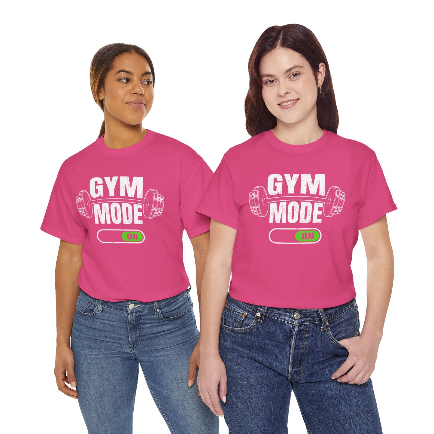 GYM MODE ON" Unisex Workout T-Shirt – Funny Fitness Graphic Tee for Gym Lovers, Athletes & Trainers
